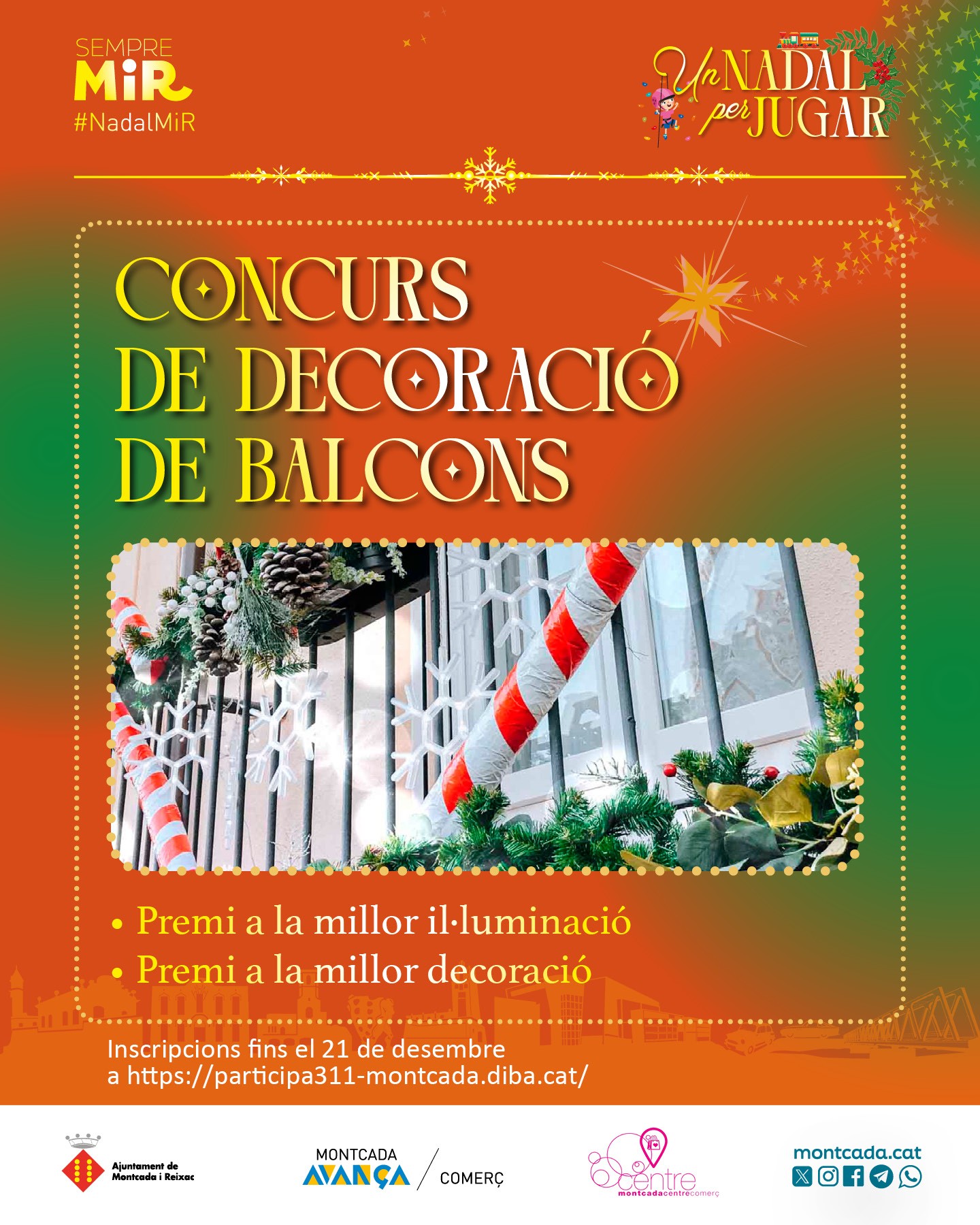 Imatge pels mitjans: 3r Concurs de decoració de balcons, finestres i façanes per Nadal