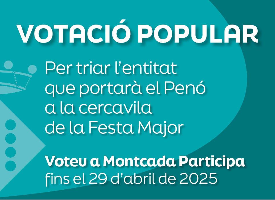 Imatge pels mitjans: VOTACIÓ POPULAR PER ESCOLLIR L'ENTITAT QUE PORTARÀ EL PENÓ DE LA CIUTAT 2025