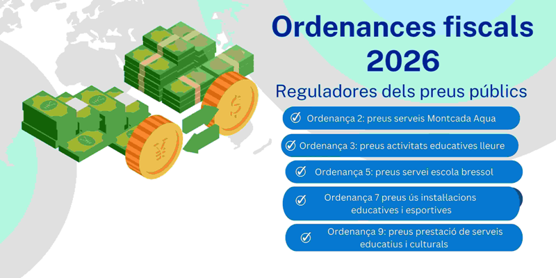 Imatge pels mitjans: Consulta prèvia: Modificació ordenances reguladores preus públics